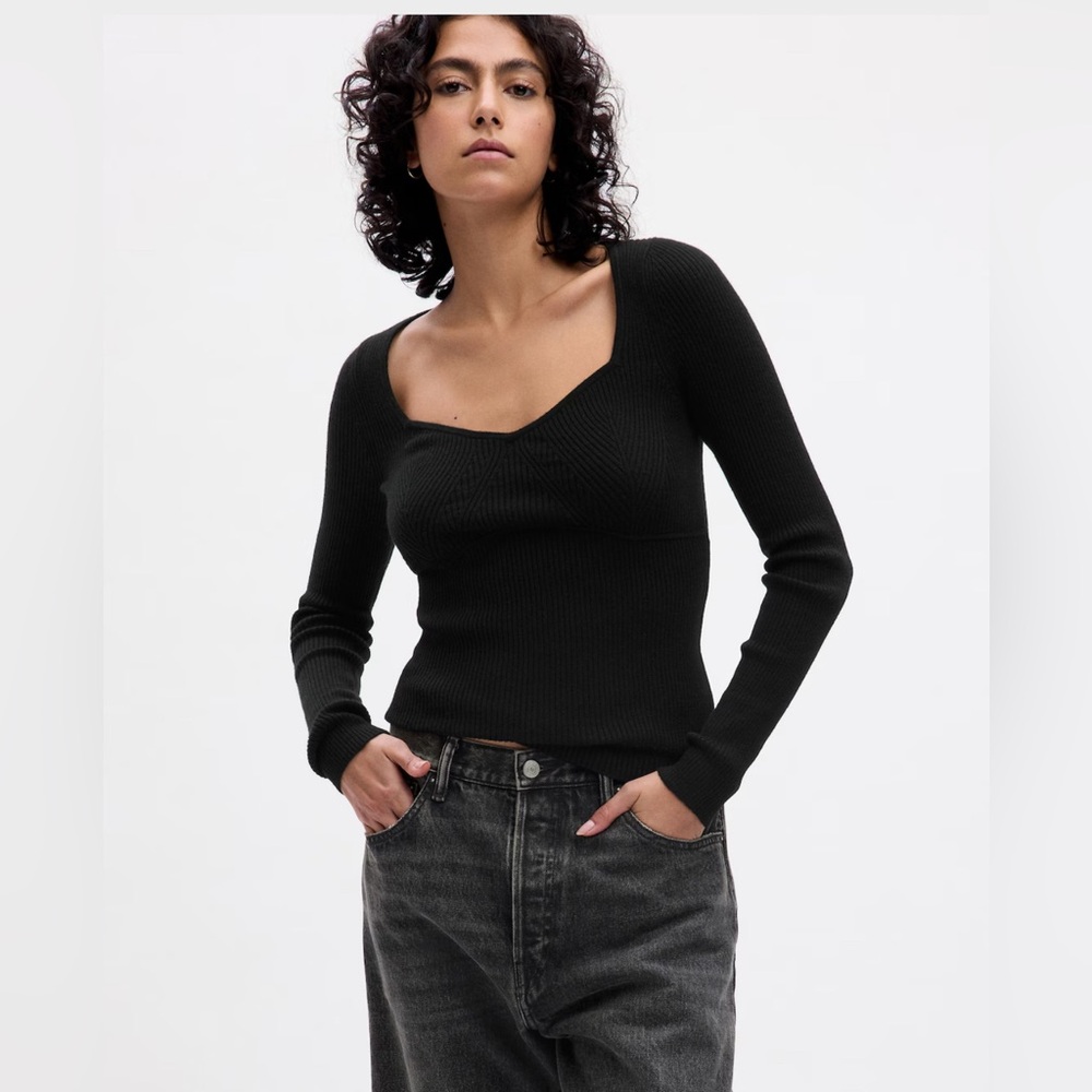 NWOT Zara Black Knit Top